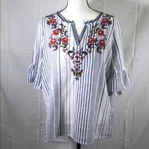 Westport Embroidered Cotton Top
